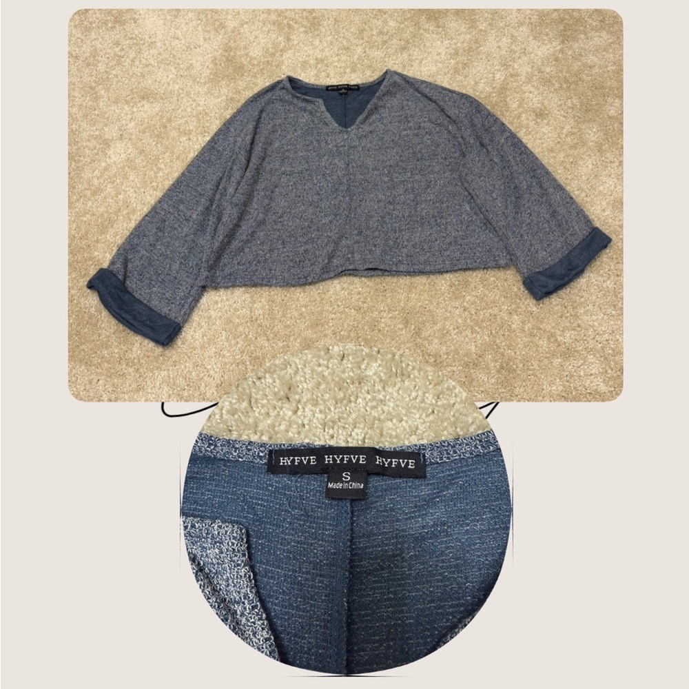 HYFVE Denim Blue Cropped Top